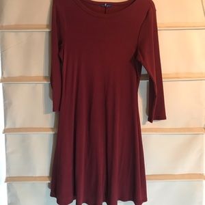 Maroon dress by Sweet Claire.